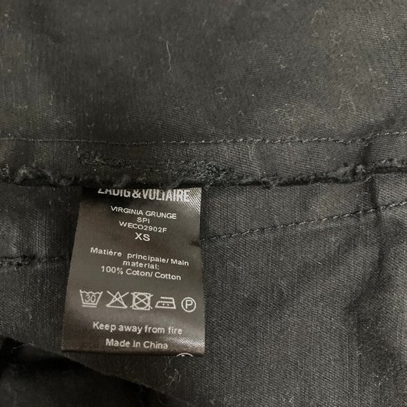 Zadig&Voltaire Black Cotton Blazer Size XS - Picture 7 of 7